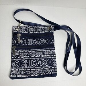 Chicago Crossbody Purse Small Blue 2 Zip Sections Lightweight Robin Ruth